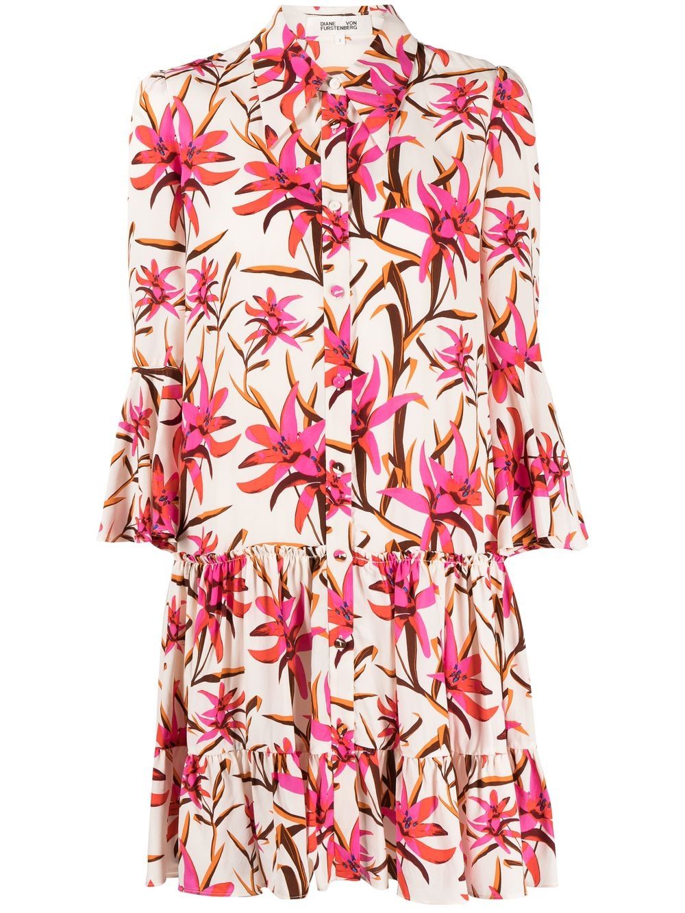 DVF Diane von Furstenberg Beata all-over floral print dress - Multicolour von DVF Diane von Furstenberg