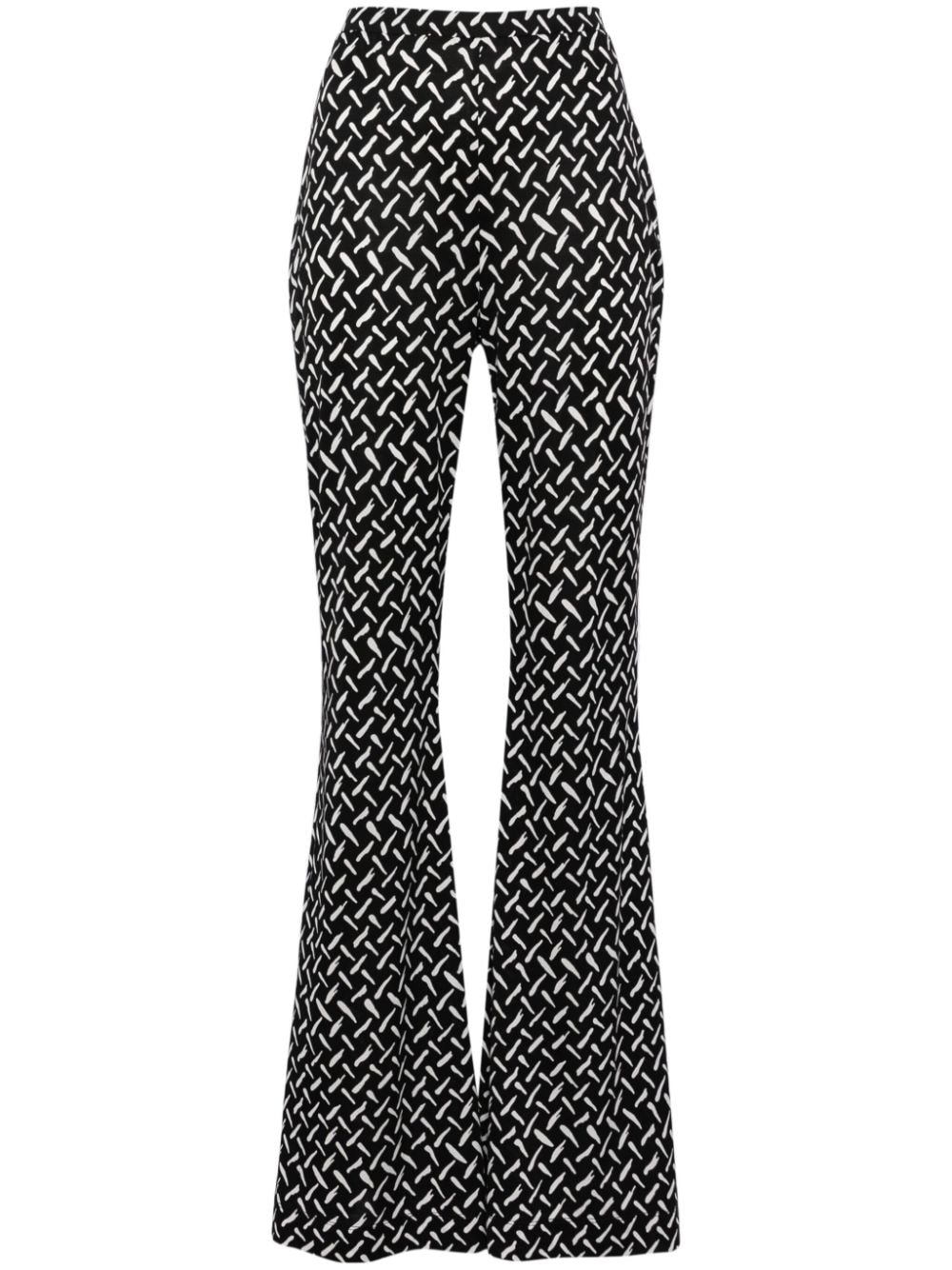 DVF Diane von Furstenberg Brooklyn high-waisted flared trousers - Black von DVF Diane von Furstenberg
