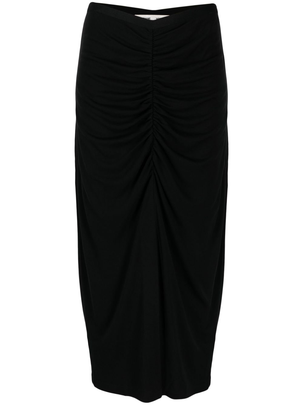 DVF Diane von Furstenberg Callisto ruched midi skirt - Black von DVF Diane von Furstenberg