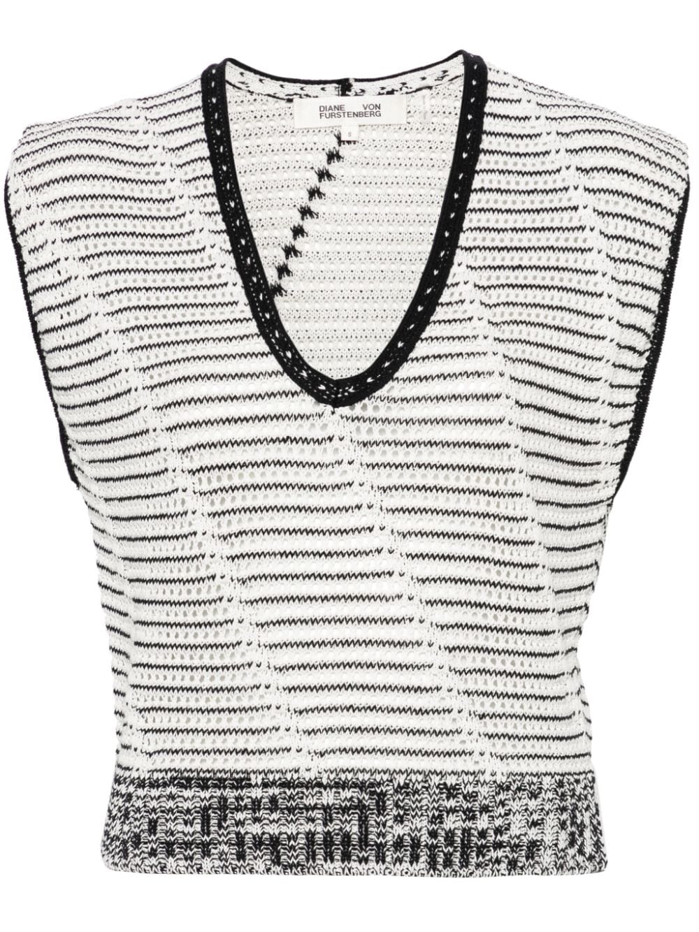 DVF Diane von Furstenberg Cloud crochet vest - White von DVF Diane von Furstenberg