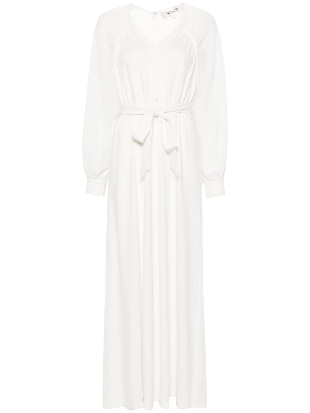 DVF Diane von Furstenberg Karson braided-trim maxi dress - White von DVF Diane von Furstenberg