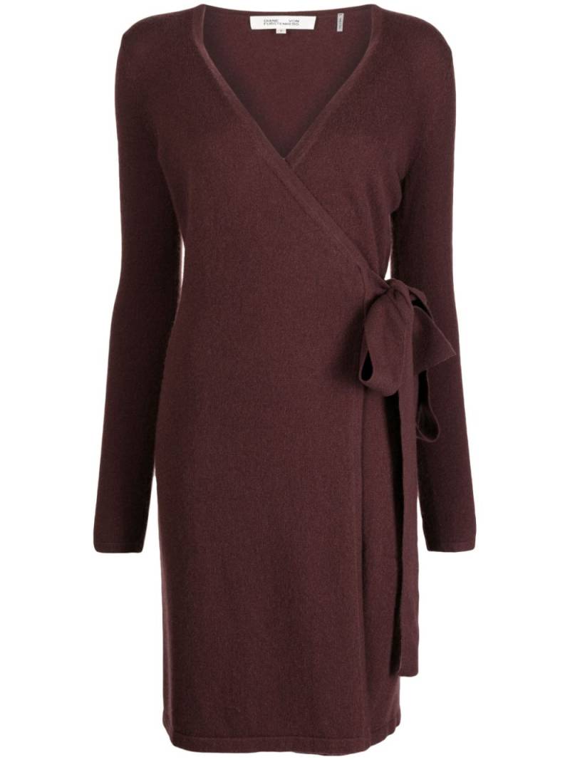 DVF Diane von Furstenberg Linda wrap V-neck minidress - Brown von DVF Diane von Furstenberg