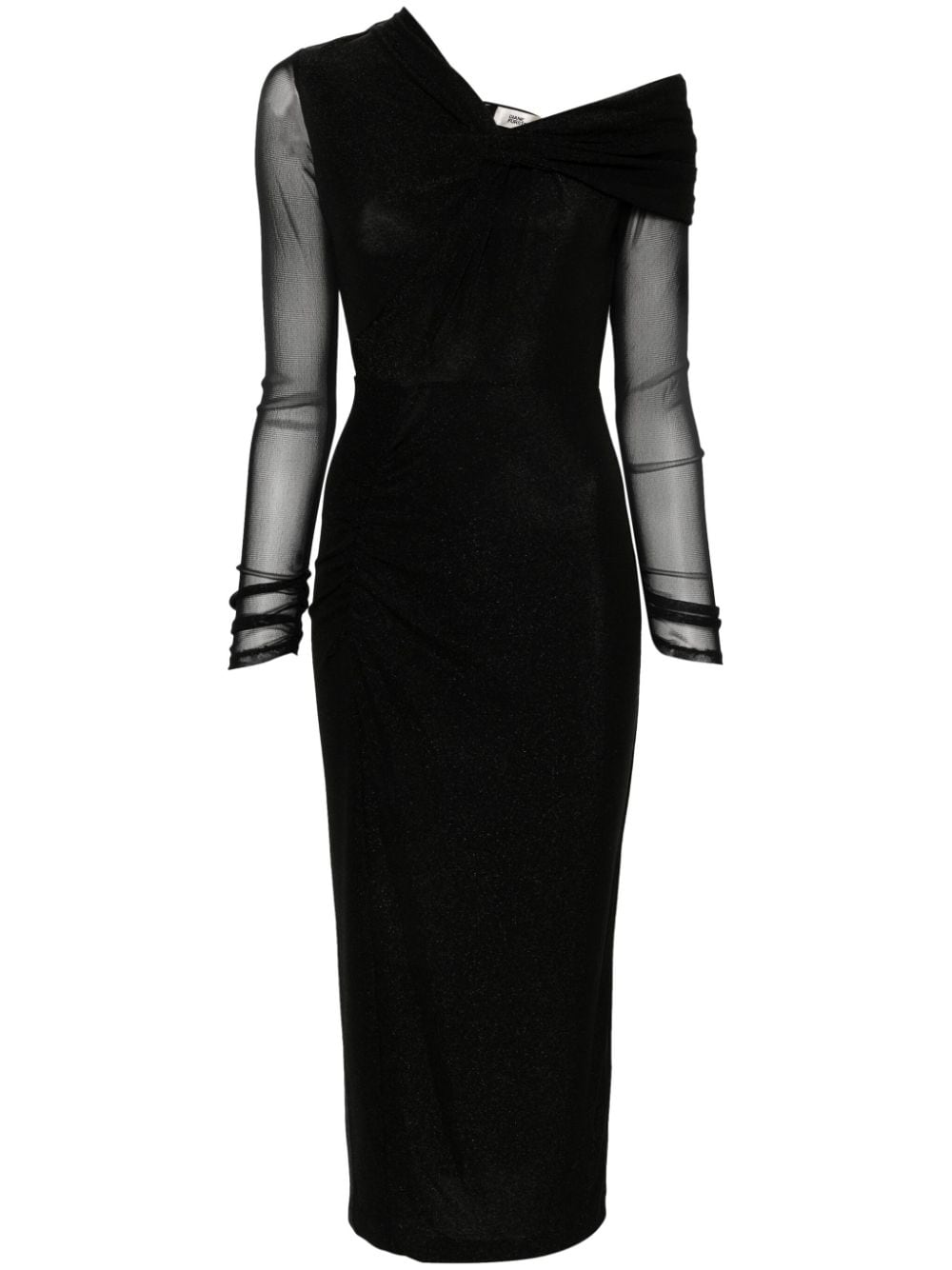 DVF Diane von Furstenberg Rich lurex midi dress - Black von DVF Diane von Furstenberg