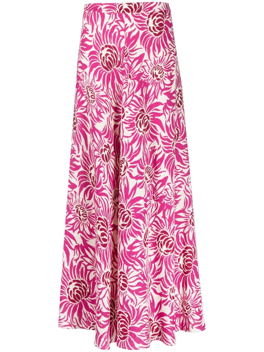 DVF Diane von Furstenberg floral-print fluted skirt - Pink von DVF Diane von Furstenberg