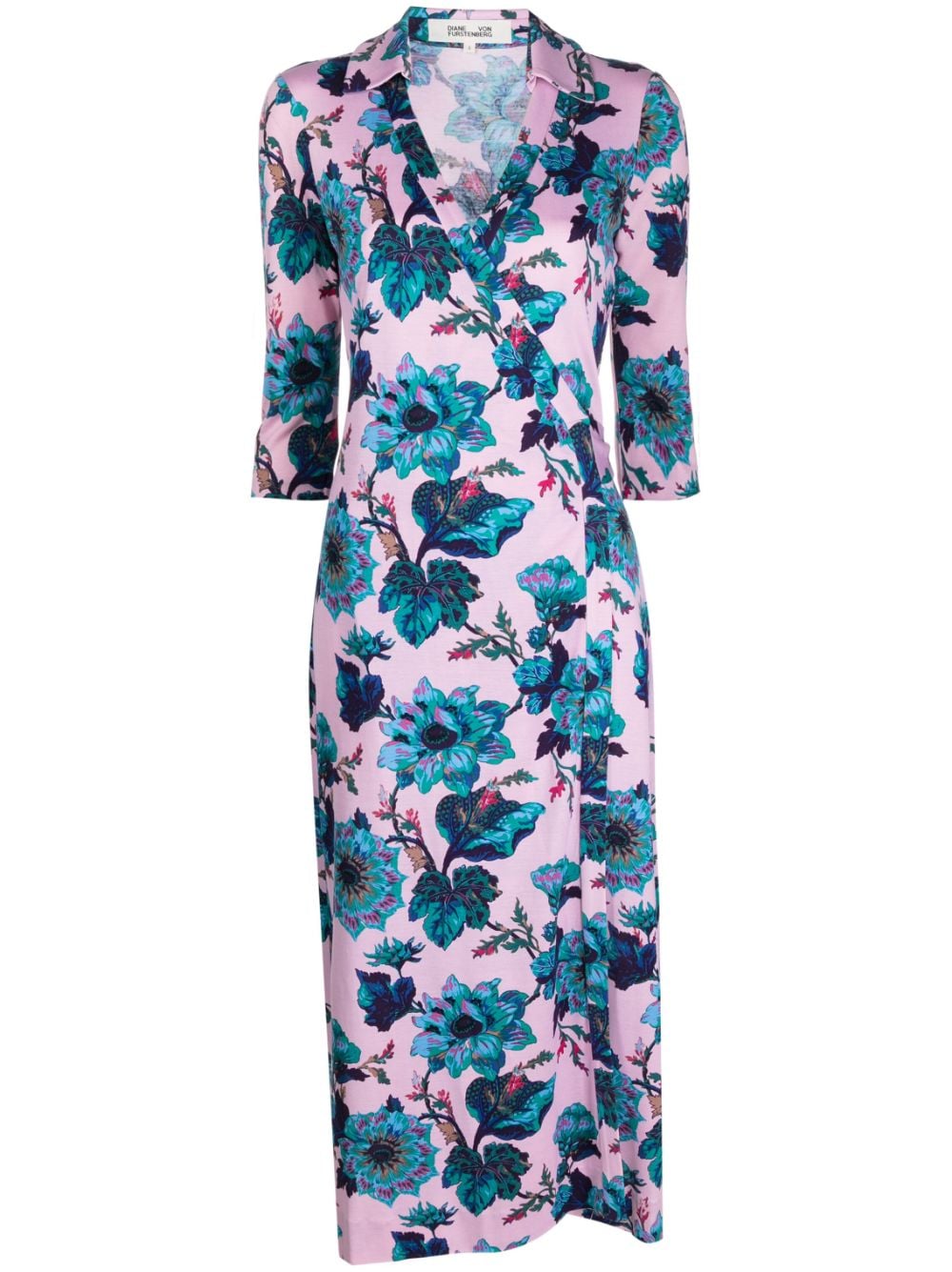 DVF Diane von Furstenberg floral-print silk dress - Pink von DVF Diane von Furstenberg