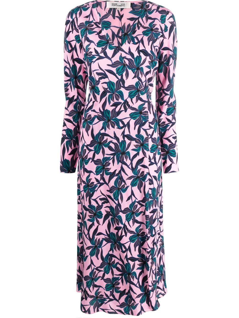 DVF Diane von Furstenberg floral-print wrap dress - Pink von DVF Diane von Furstenberg