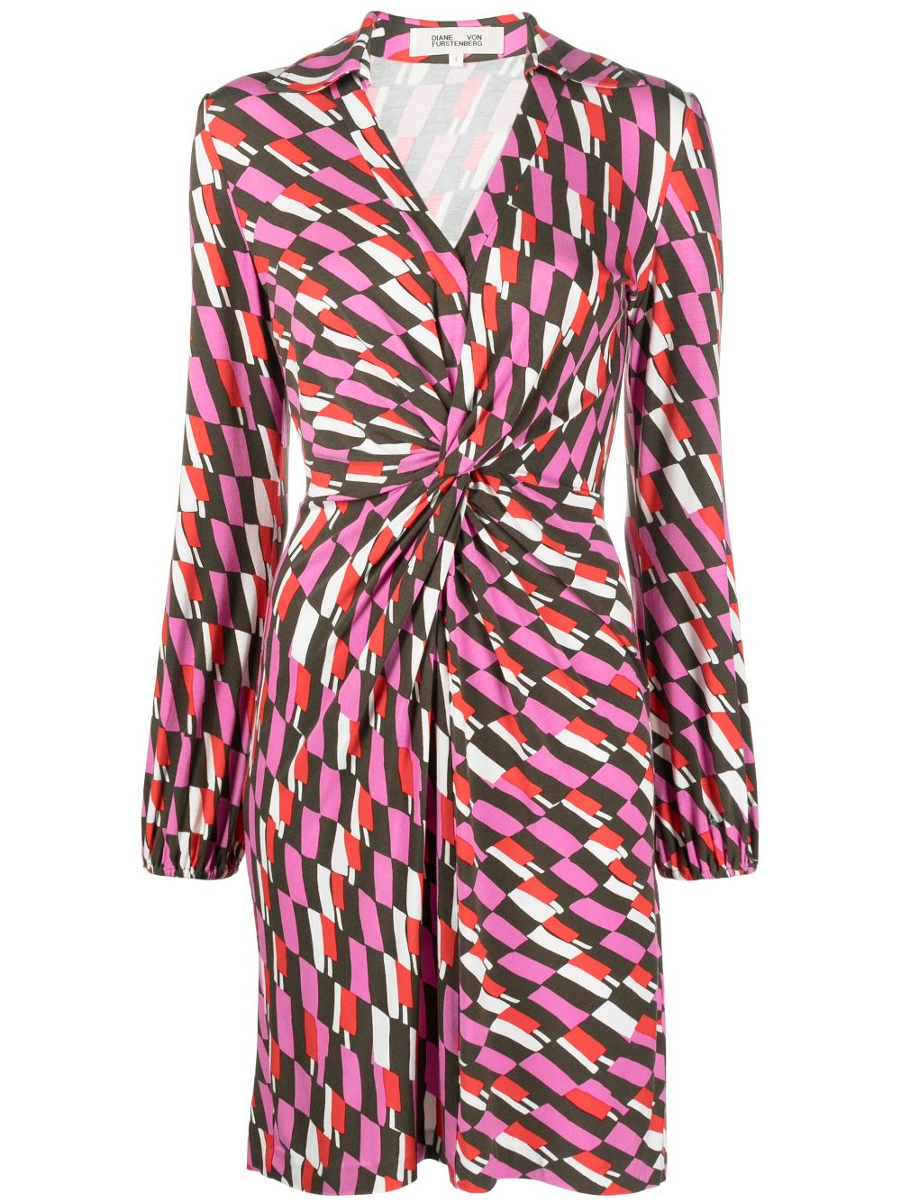 DVF Diane von Furstenberg graphic-print minidress - Pink von DVF Diane von Furstenberg