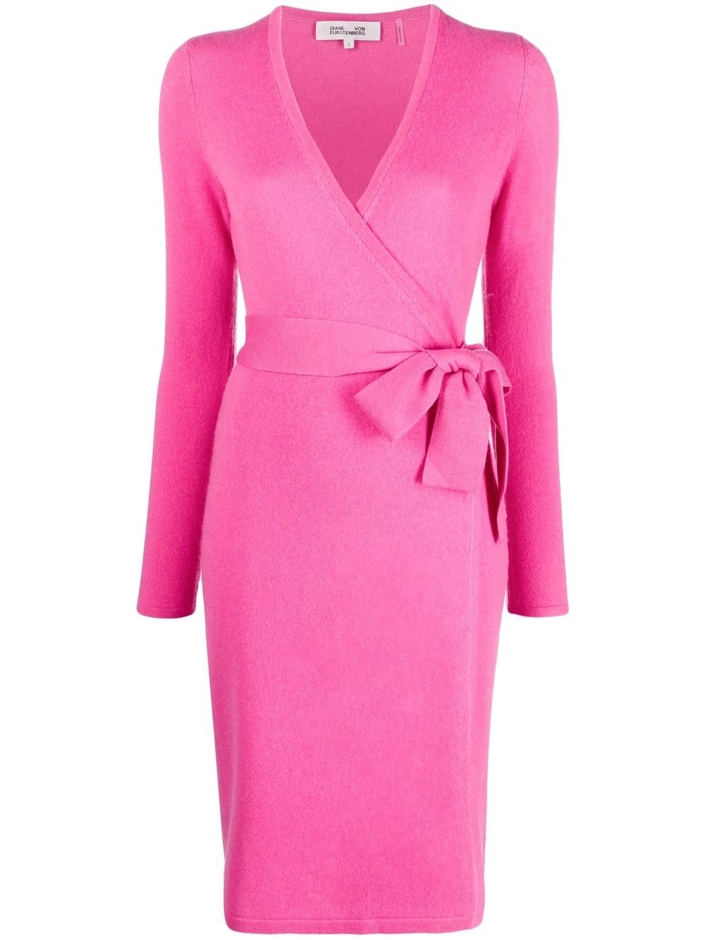 DVF Diane von Furstenberg knitted wrap dress - Pink von DVF Diane von Furstenberg