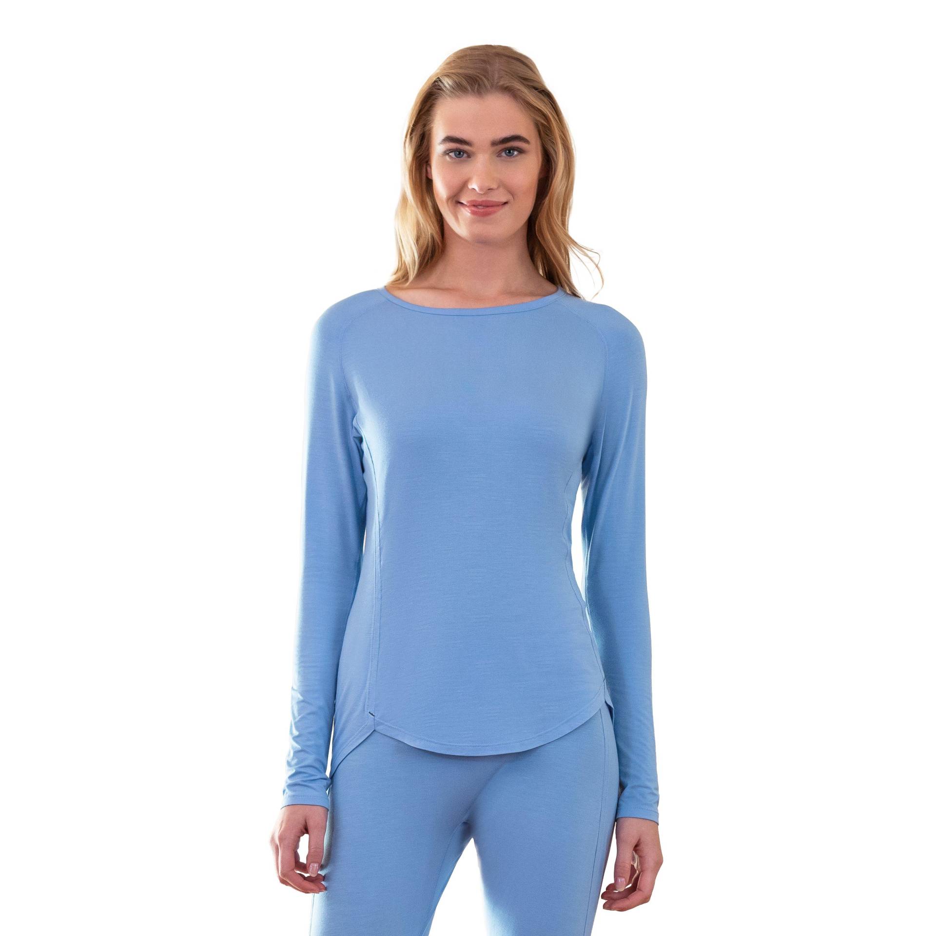 Balance Pyjama Langarm-shirt Nattwell Damen Kornblumenblau XXL von Dagsmejan
