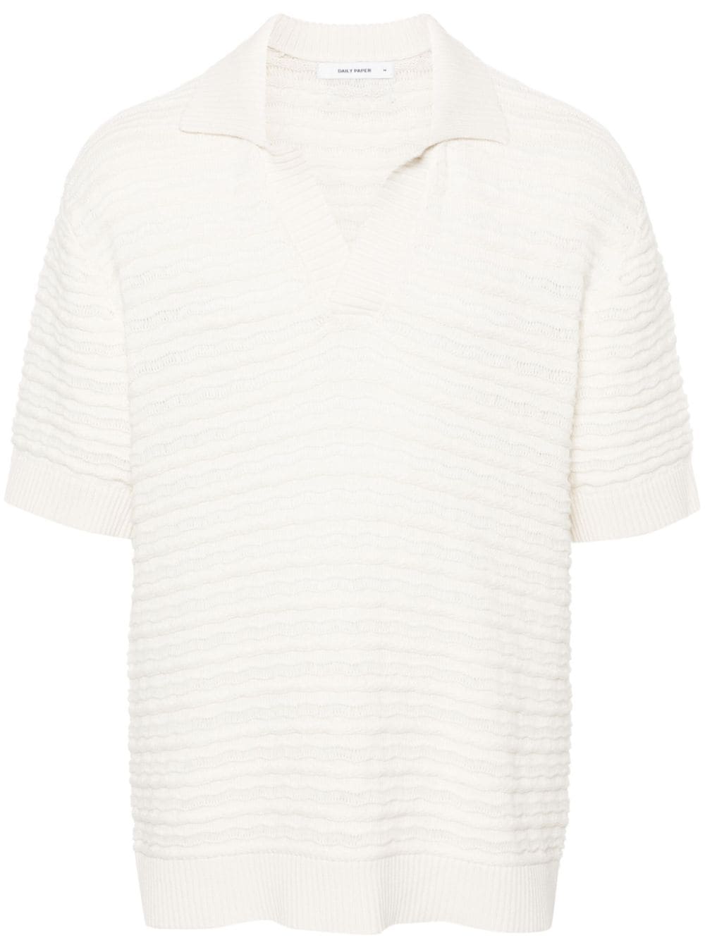 Daily Paper Jabir knitted polo shirt - White von Daily Paper