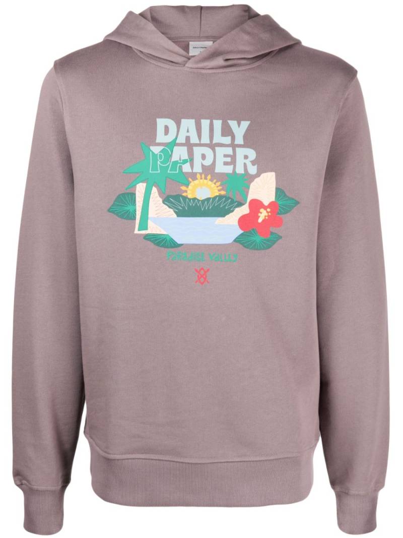Daily Paper Remy logo-print cotton hoodie - Grey von Daily Paper