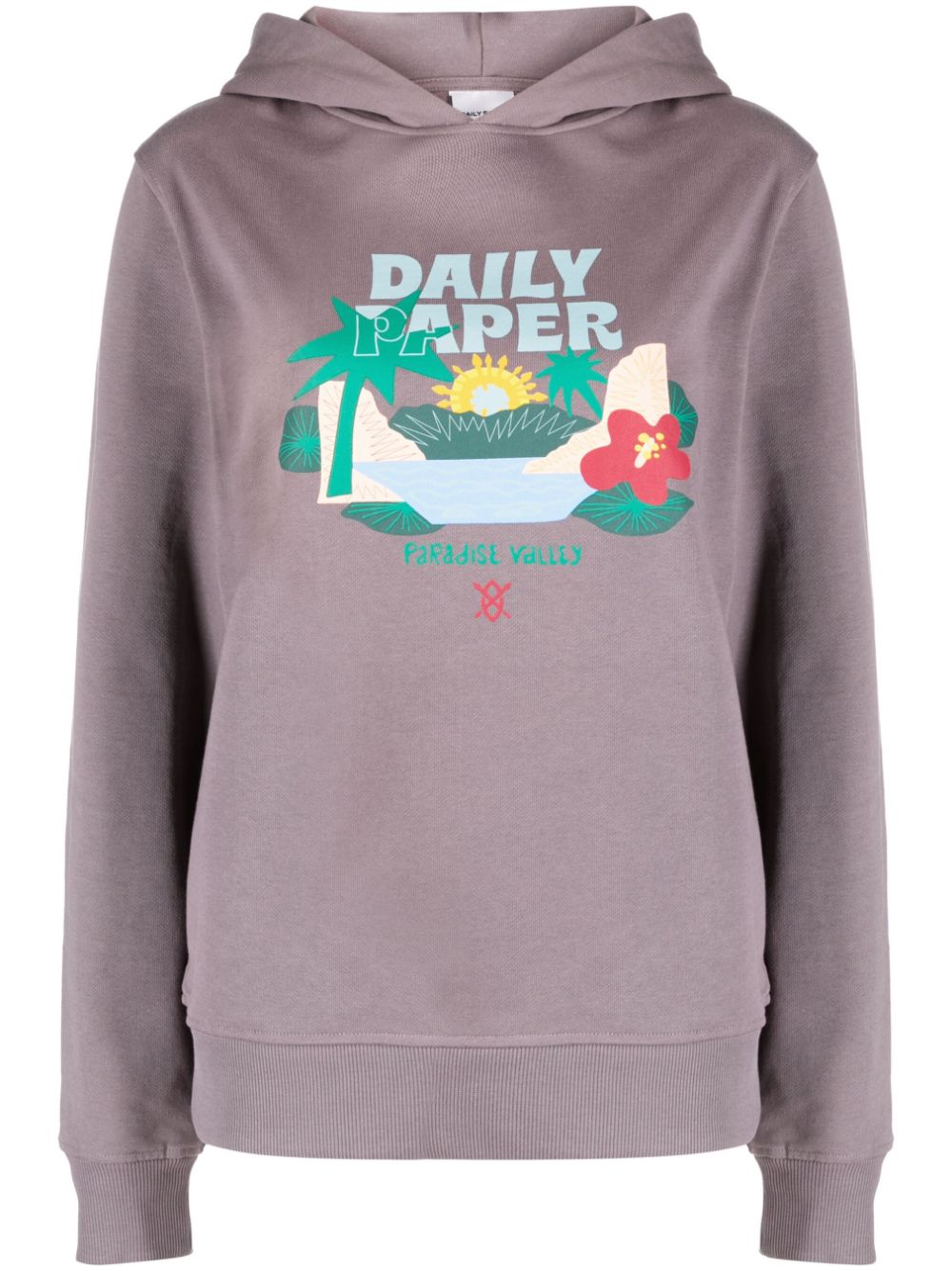 Daily Paper Remy logo-print cotton hoodie - Grey von Daily Paper