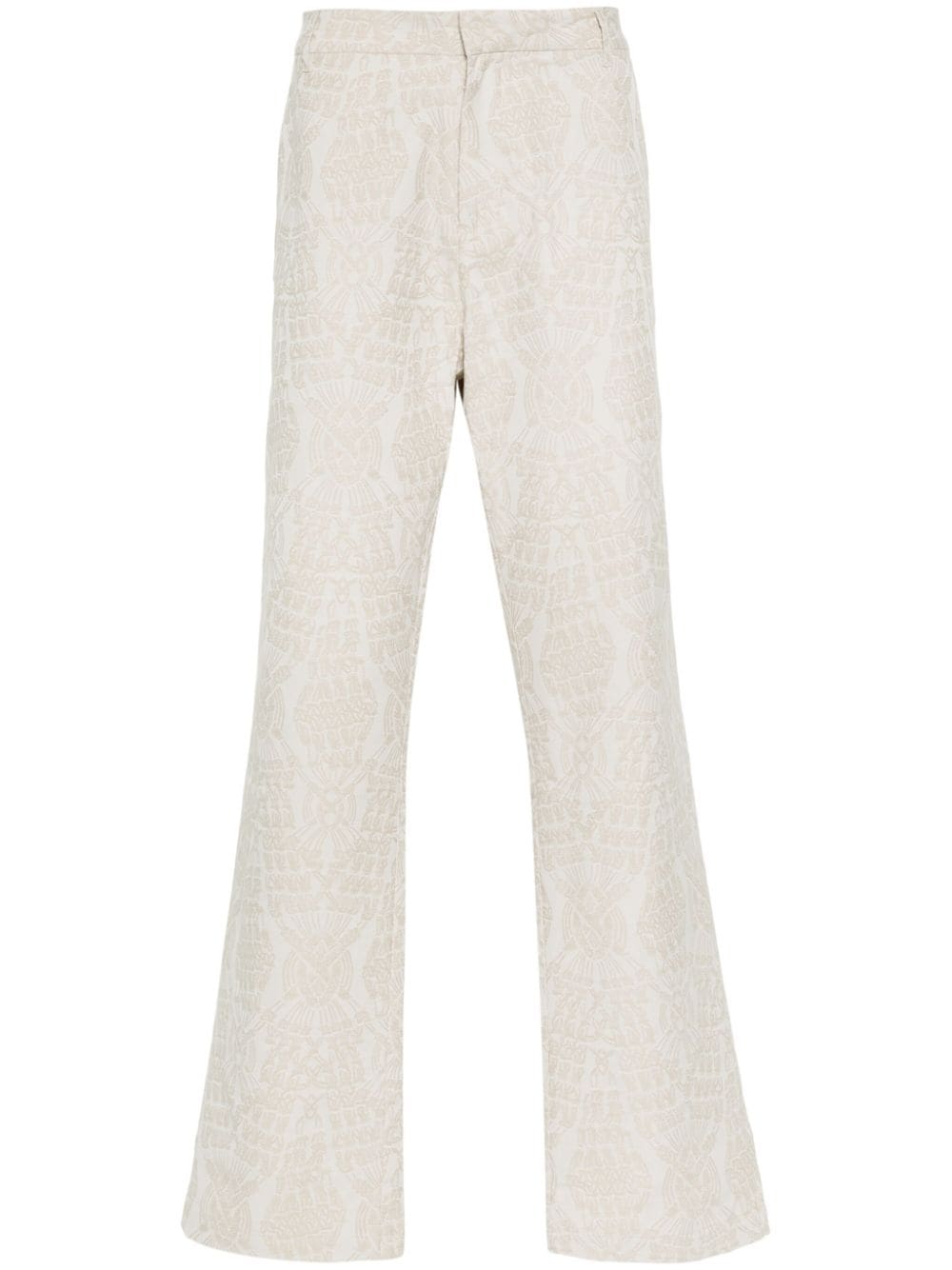 Daily Paper Zuri patterned-jacquard trousers - Neutrals von Daily Paper