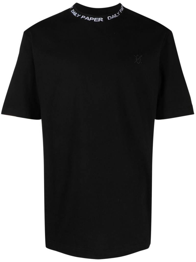 Daily Paper logo-intarsia T-shirt - Black von Daily Paper
