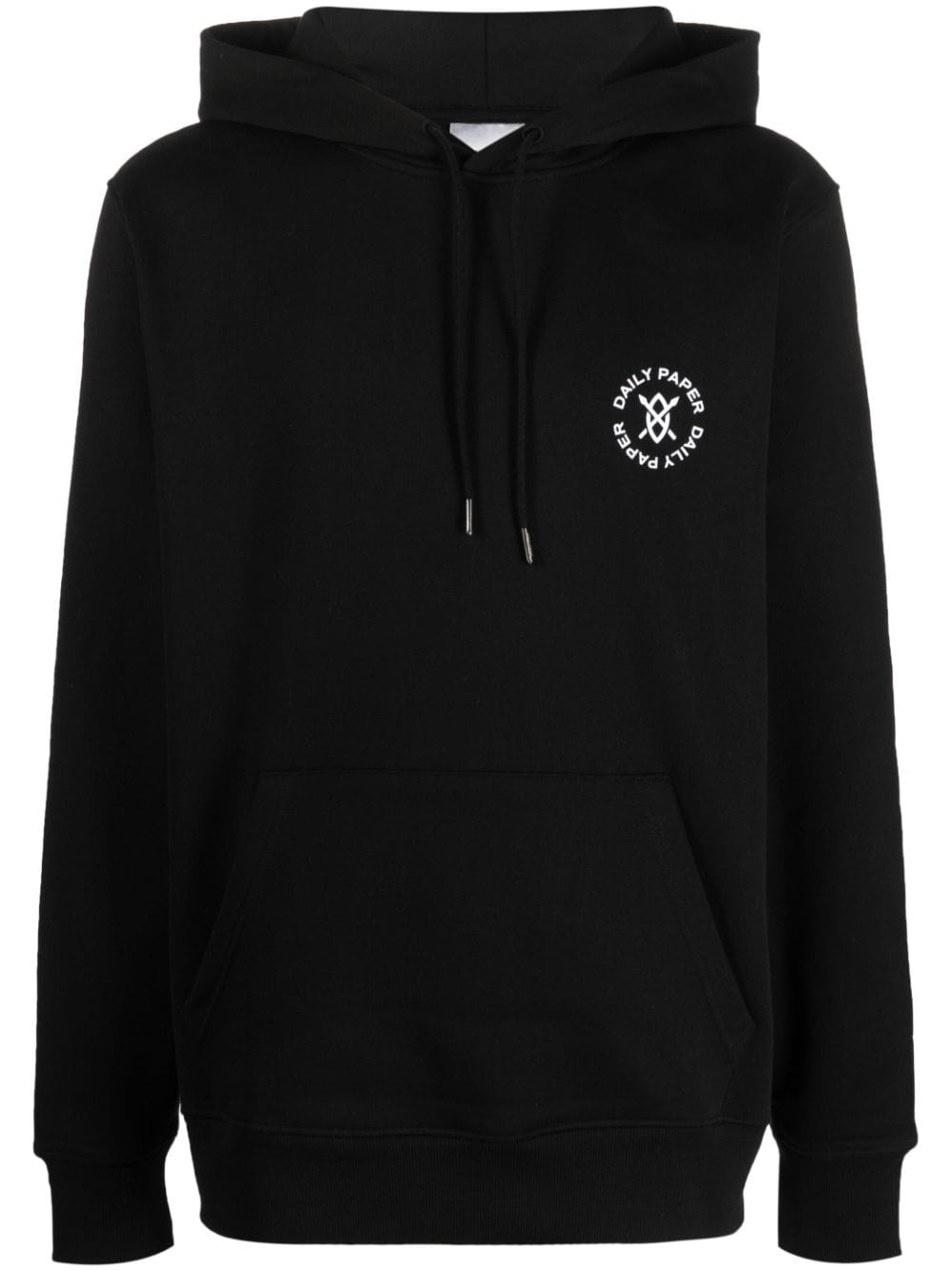 Daily Paper logo-print cotton hoodie - Black von Daily Paper