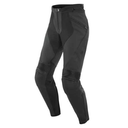Dainese Damen Lederhose PONY 3 - schwarz matt (Grösse: 50) von Dainese