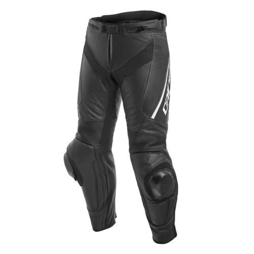 Dainese Delta 3 Hose Leder kurz/lang - schwarz-schwarz-weiss (Grösse: 104) von Dainese