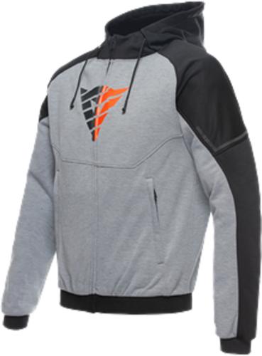 Dainese Hoodie mit Reissverschluss Daemon-X Safety - grau-schwarz-fluo (Grösse: 50) von Dainese