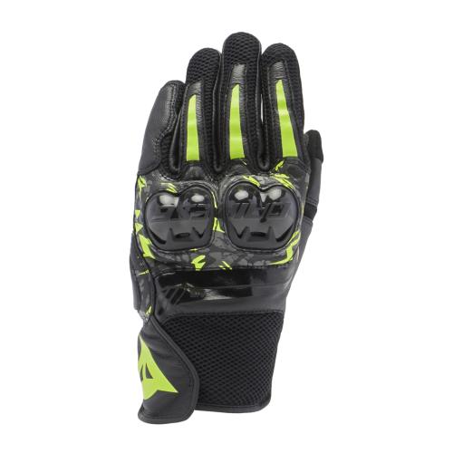 Dainese Lederhandschuhe Mig 3 Unisex - schwarz-anthrazit-fluo gelb (Grösse: S) von Dainese