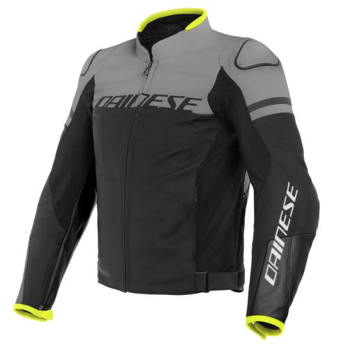 Dainese Lederjacke AGILE - schwarz matt-grau (Grösse: 56) von Dainese