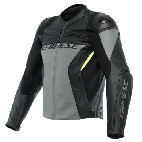 Dainese Lederjacke Racing 4 - grau-schwarz (Grösse: 48) von Dainese