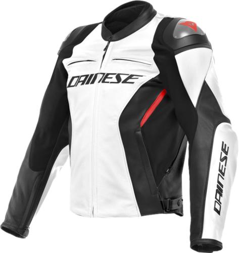 Dainese Lederjacke Racing 4 - weiss-schwarz (Grösse: 56) von Dainese