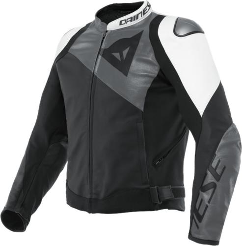 Dainese Lederjacke Sportiva - matt schwarz-anthrazit-weiss (Grösse: 52) von Dainese