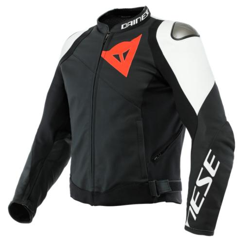 Dainese Lederjacke Sportiva - schwarz matt-weiss (Grösse: 52) von Dainese