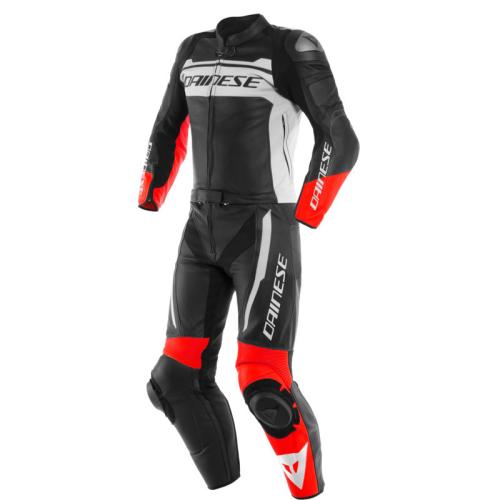 Dainese Lederkombi 2-tlg. MISTEL - schwarz matt-weiss-rot (Grösse: 48) von Dainese