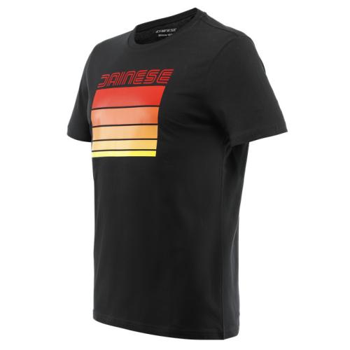 Dainese T-Shirt STRIPES - schwarz-rot (Grösse: S) von Dainese