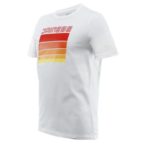 Dainese T-Shirt STRIPES - weiss-rot (Grösse: XL) von Dainese