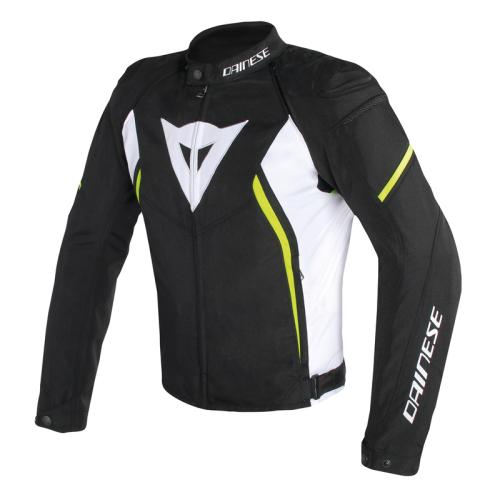 Dainese TEX Jacke AVRO D2 - schwarz-weiss-fluogelb (Grösse: 52) von Dainese