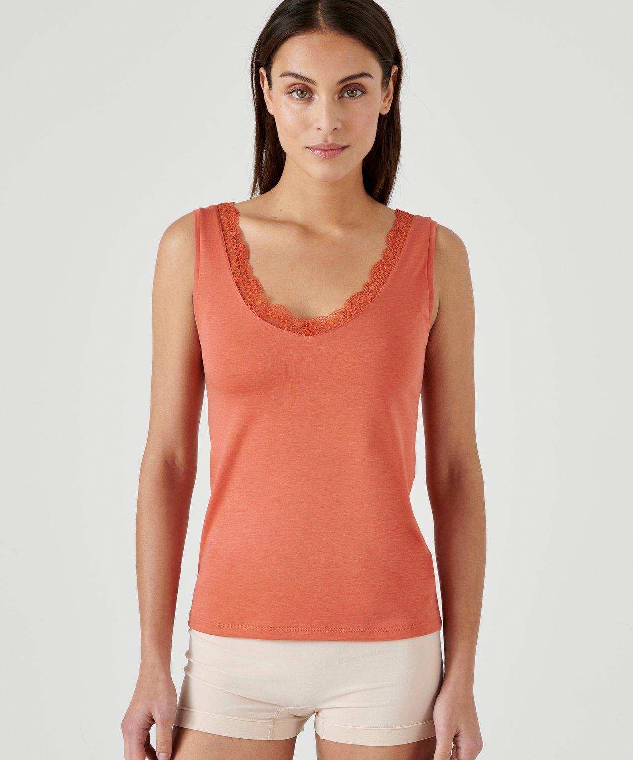 2-in-1-achselshirt Climatyl. Damen Orange 34/36 von Damart