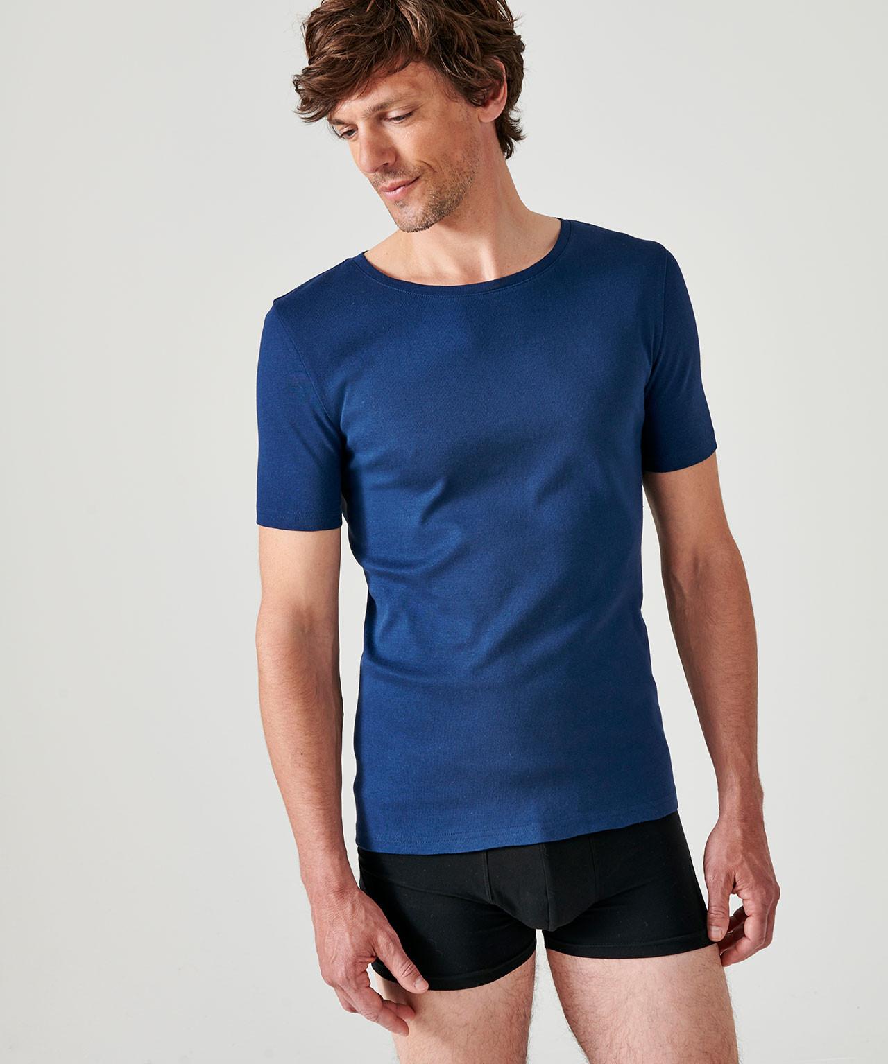 2er-pack T-shirts Essential Mit Rundhals. Herren Blau L von Damart