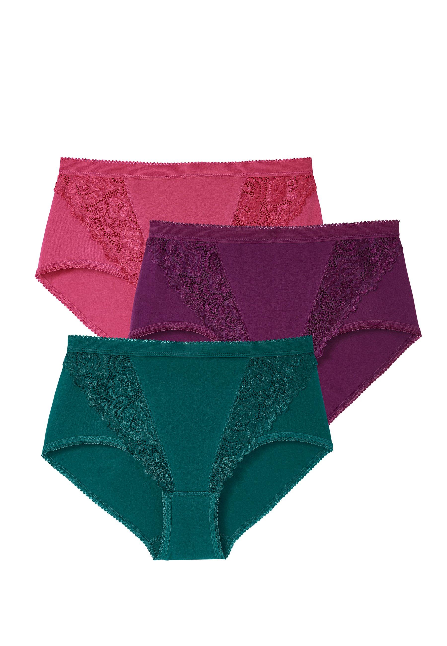 3er-pack Midi-slips Aus Dehnbarer Baumwolle. Damen Multicolor 42/44 von Damart