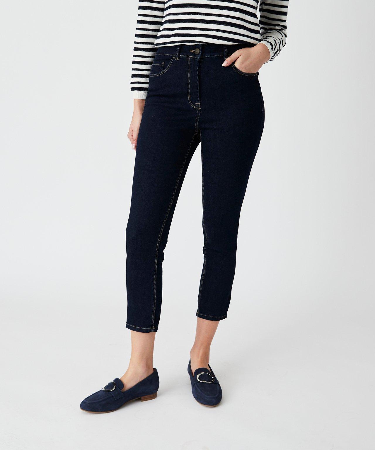 7/8-slim-jeans, Perfect Fit By . Damen Blau 44 von Damart