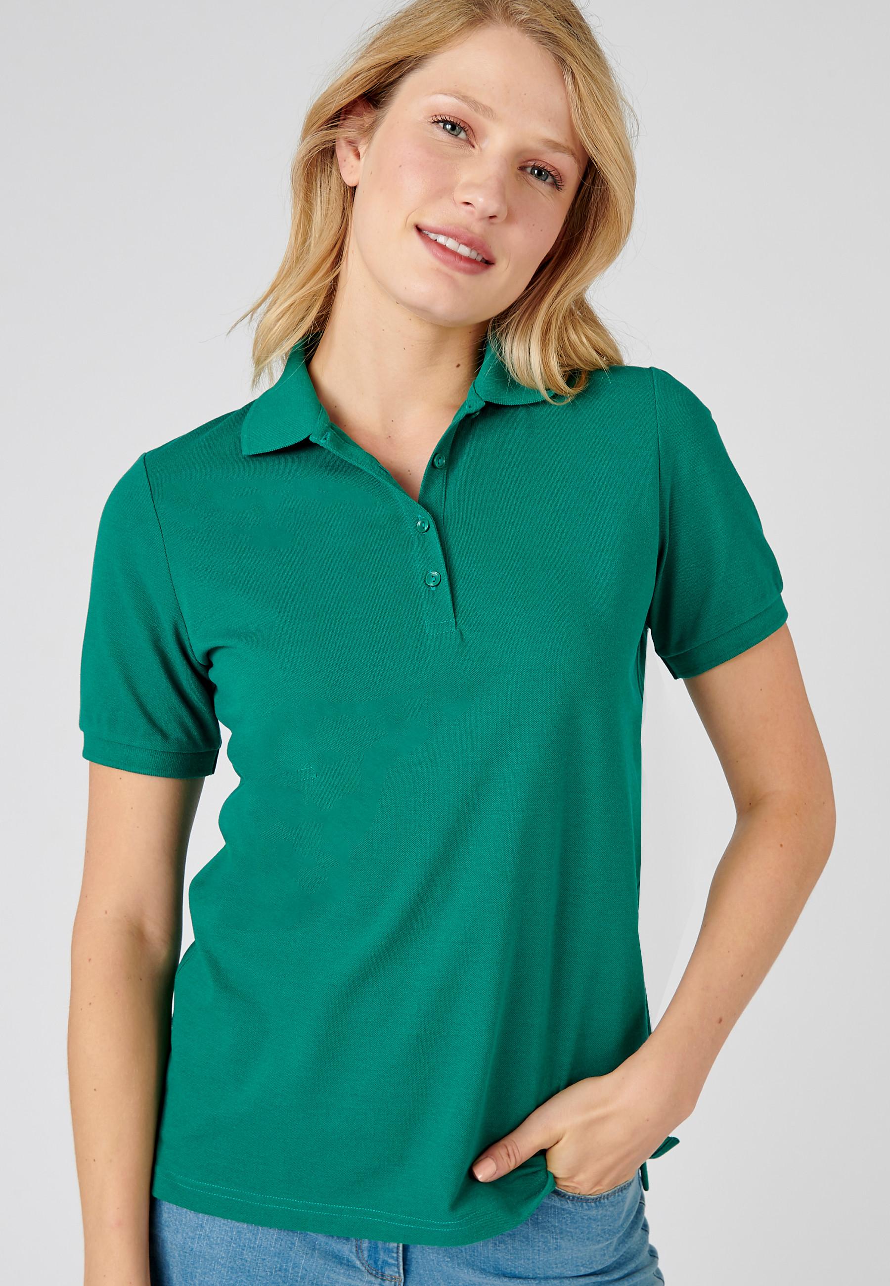 Kurzärmeliges Poloshirt, Steppmasche. Damen Grün 50/52 von Damart