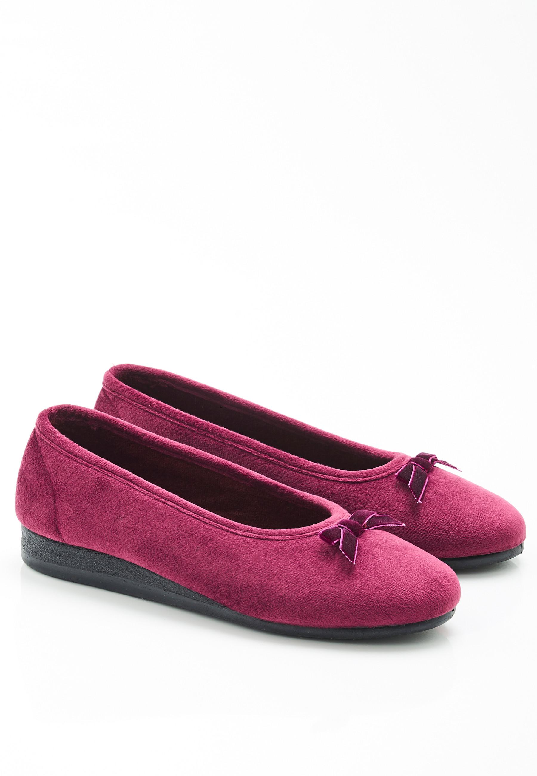 Ballerinas In Samt-optik. Damen Rot 40 von Damart