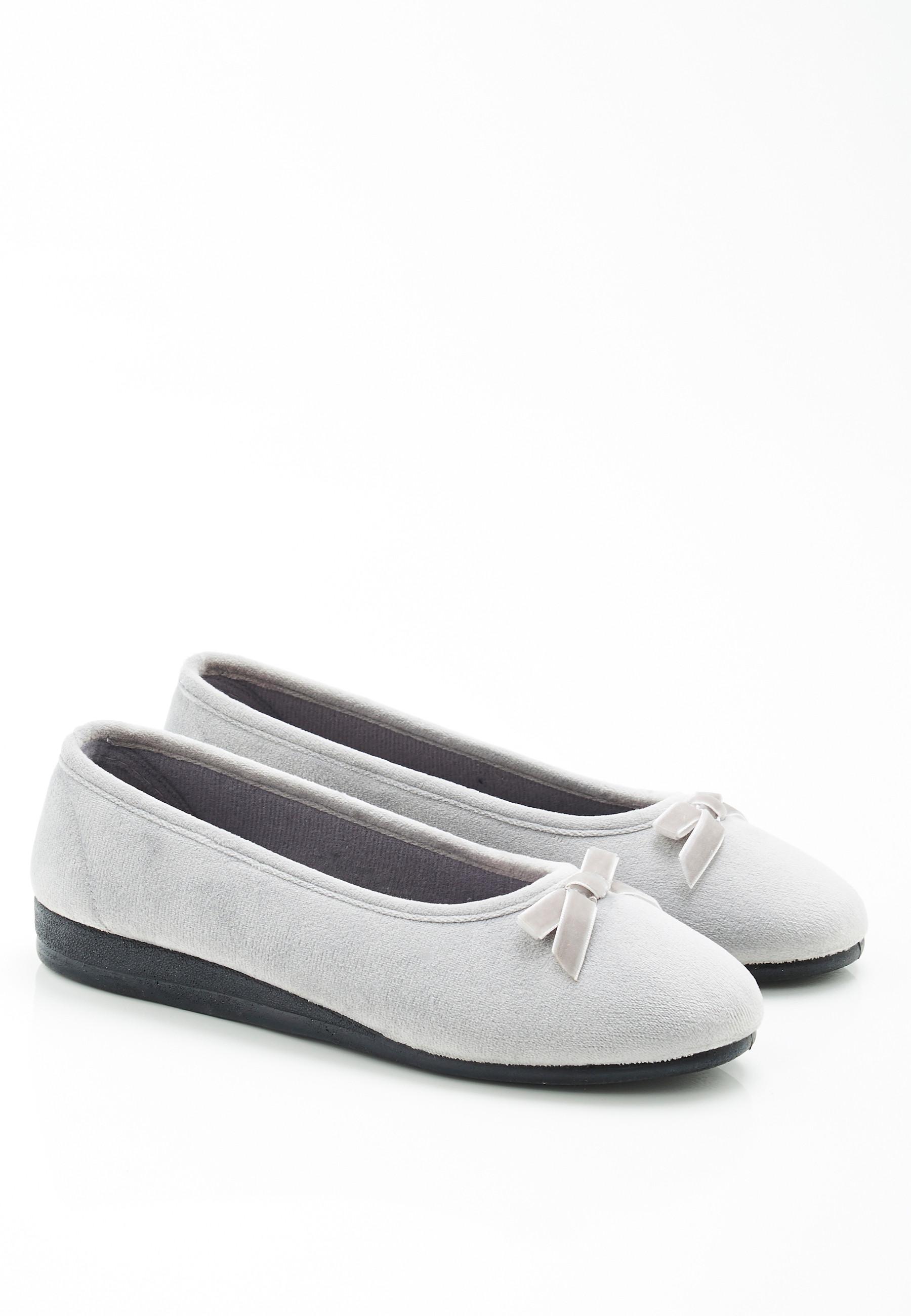 Ballerinas In Samt-optik. Damen Grau 39 von Damart