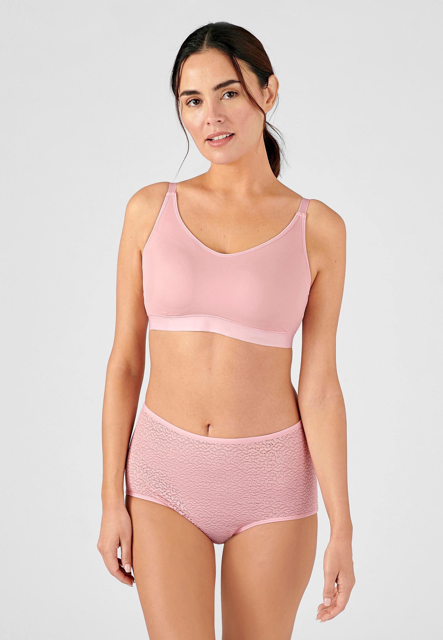 Bustier Ohne Bügel Mit Häkchen. Damen Rosa 42/44 von Damart