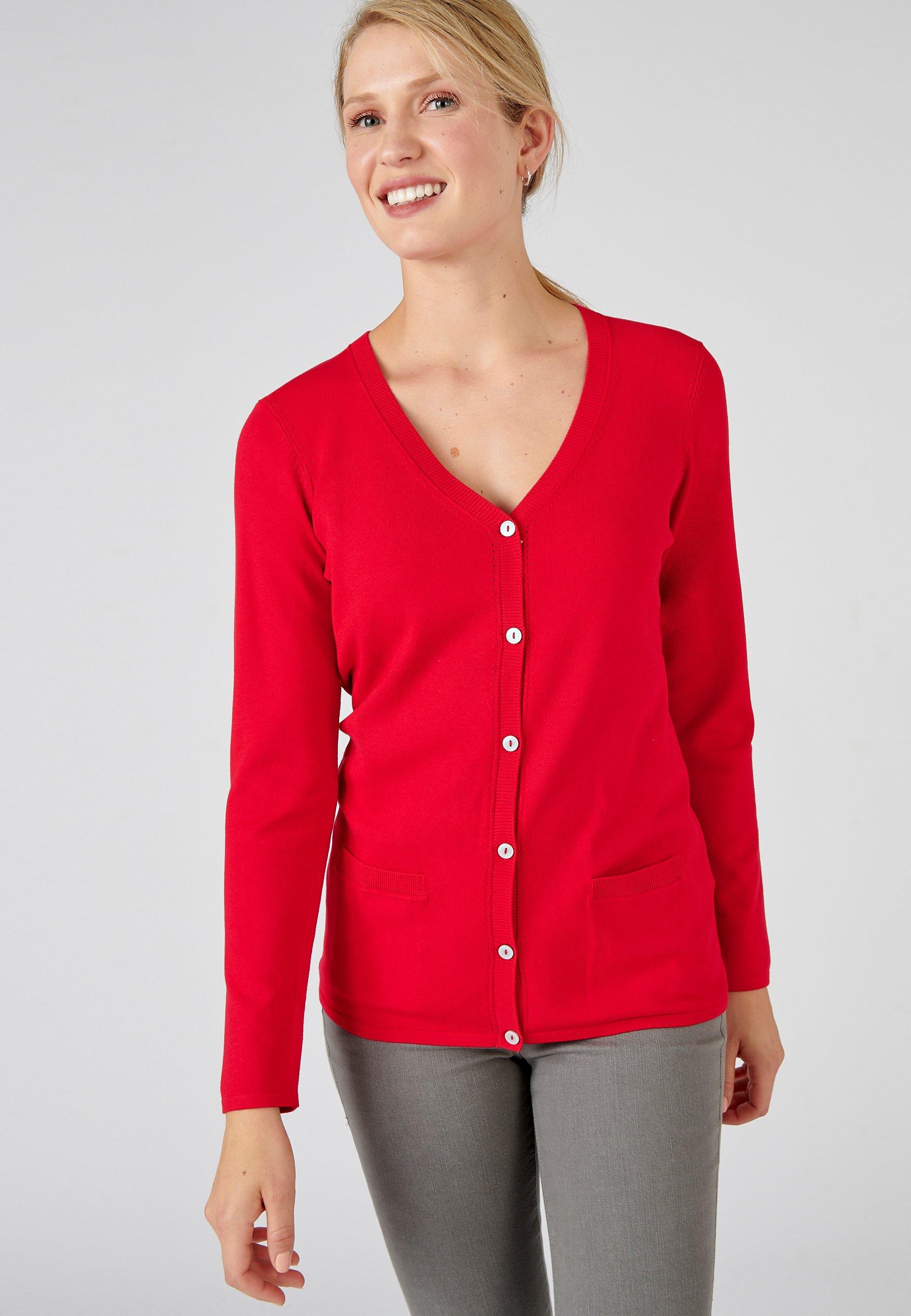 Cardigan Mit Knöpfen. Damen Rot 42 von Damart