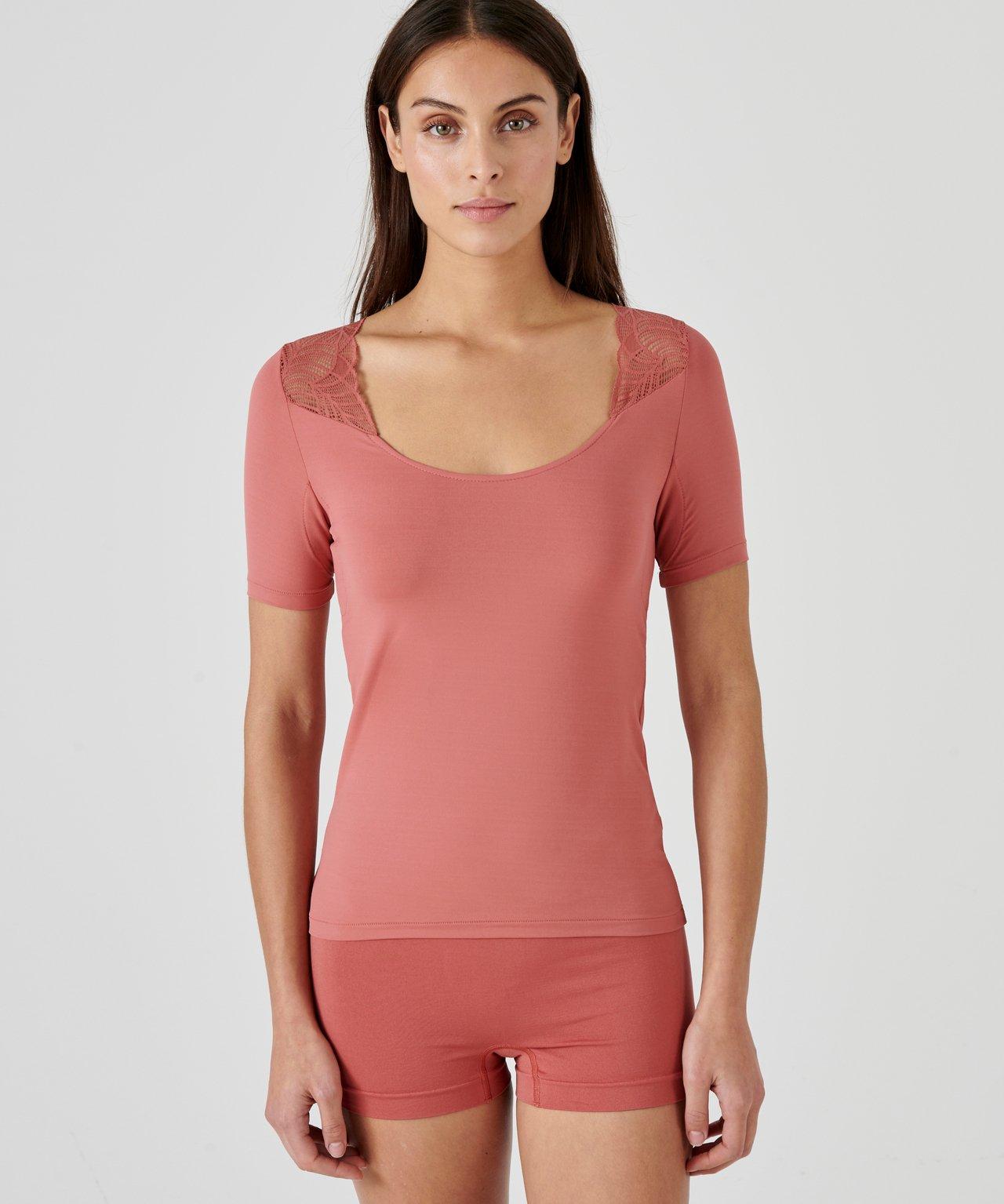 Climatyl-kurzarm-shirt. Damen Rosa 50/52 von Damart