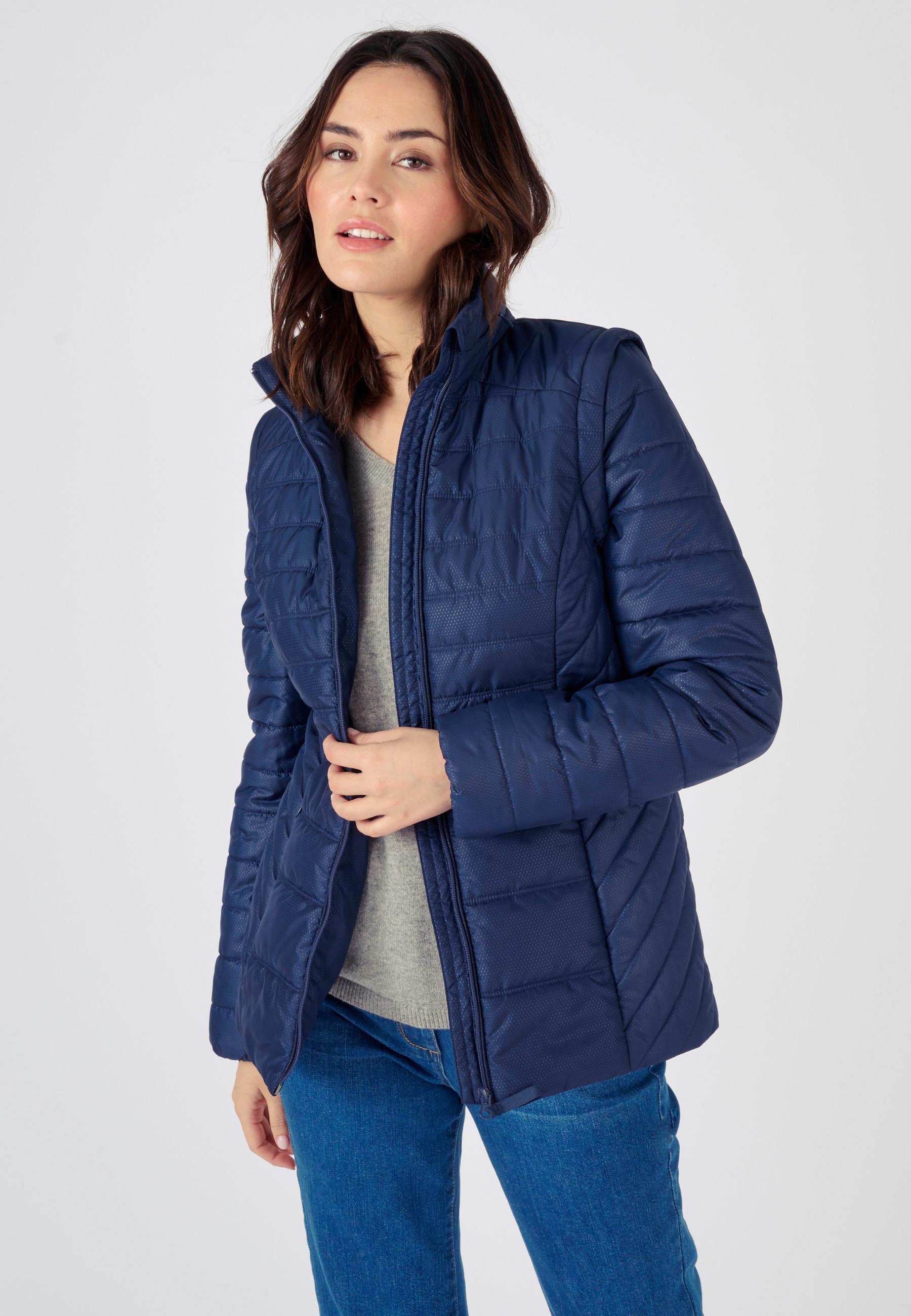 Gesteppter Parka Mit Abnehmbaren Ärmeln Damen Blau 34-36 von Damart