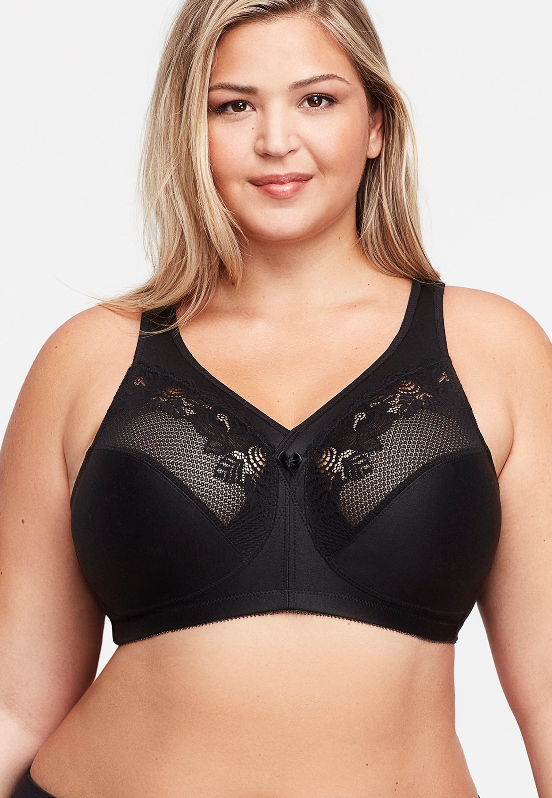 Glamorise® Minimizer-bh Für Starken Halt, Ohne Bügel. Damen Schwarz D/80 von Damart