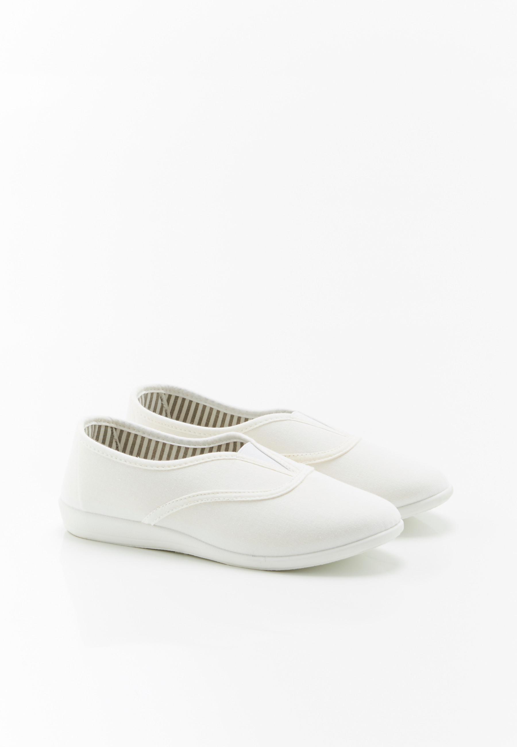 Hausballerinas Aus Stoff Damen Weiss 36 von Damart