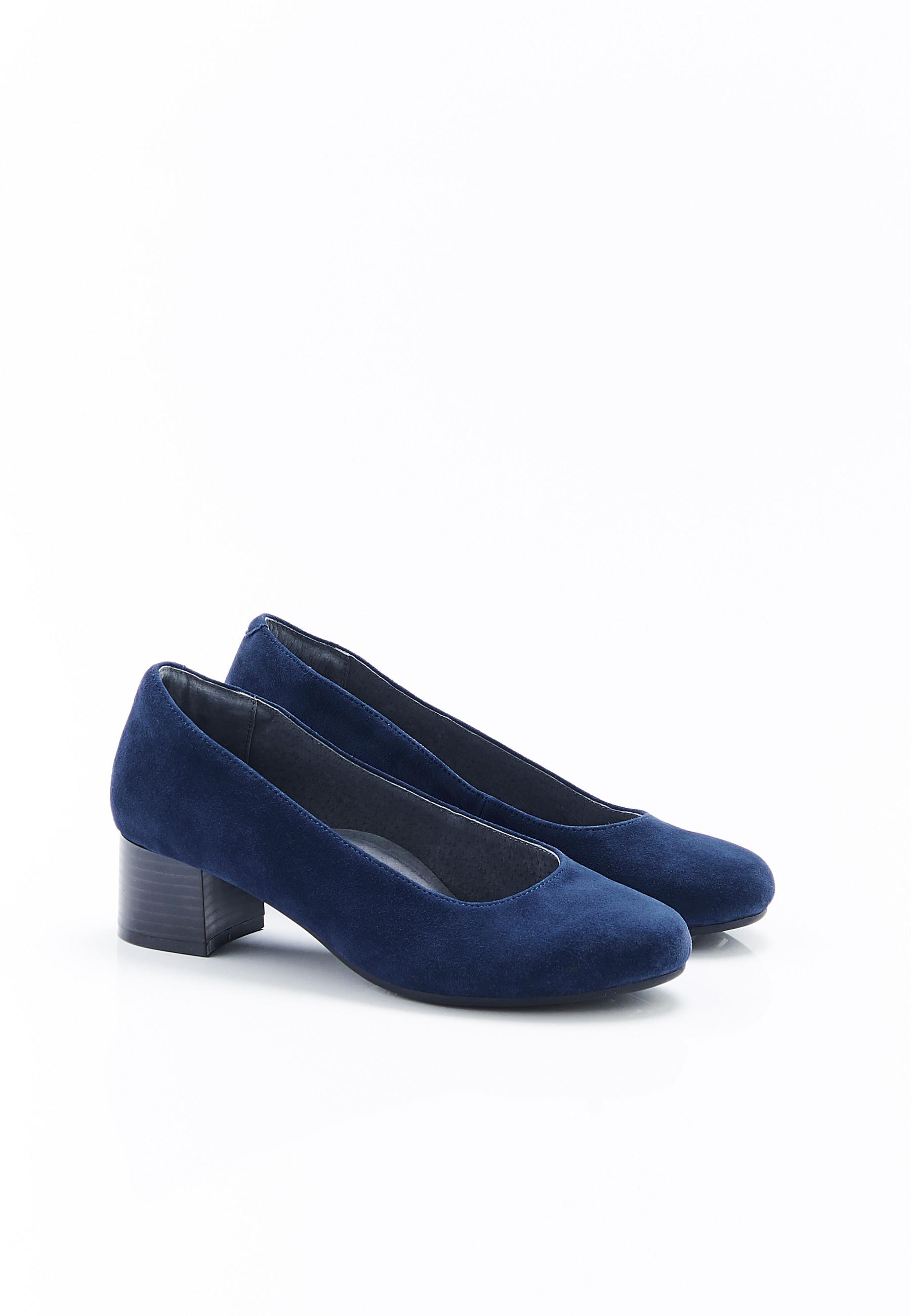 Modische Pumps, Obermaterial Rindsleder. Damen Blau 40 von Damart