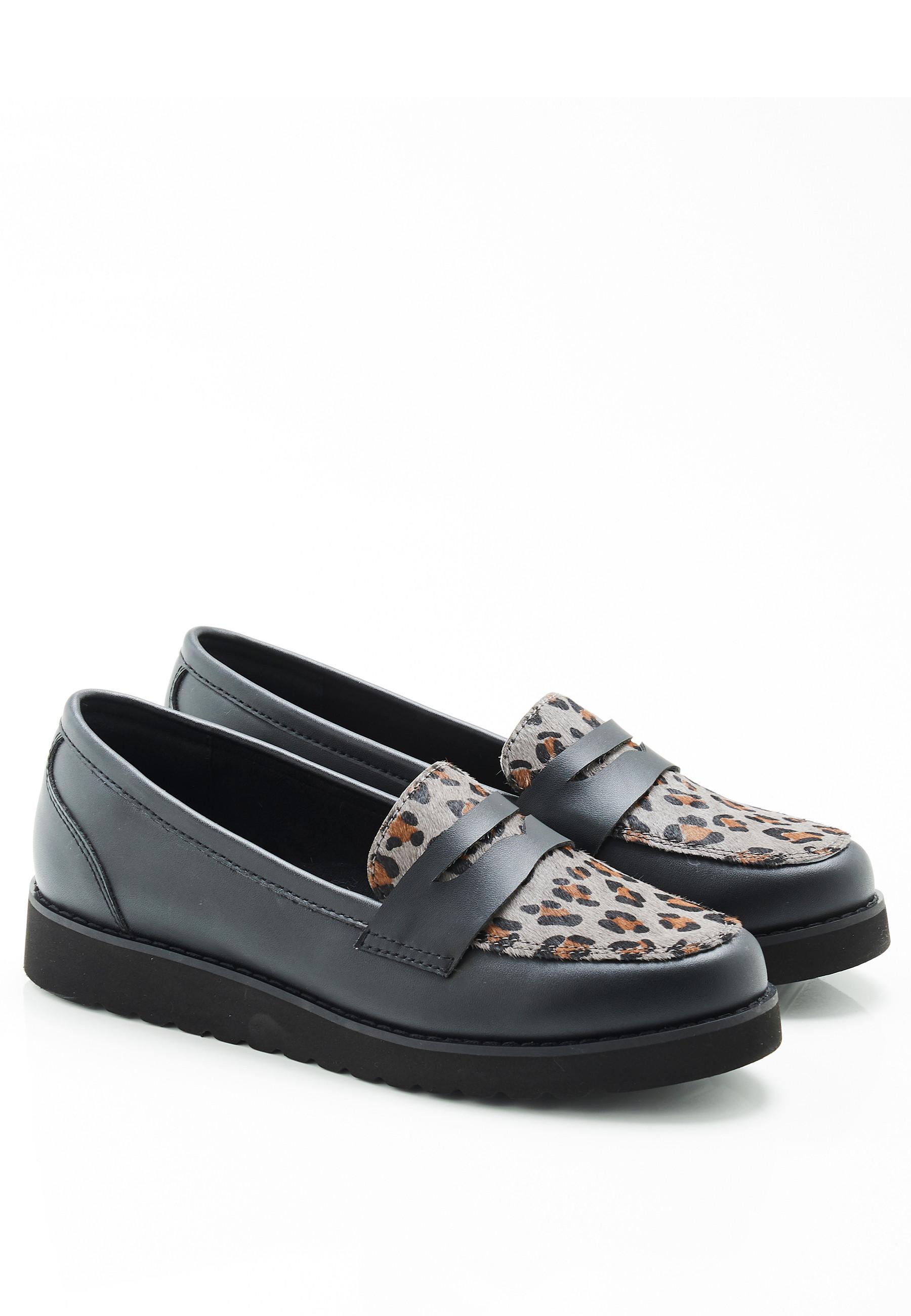 Mokassins Mit Leopardendruck, Aus Recycling-material. Damen Schwarz 38 von Damart