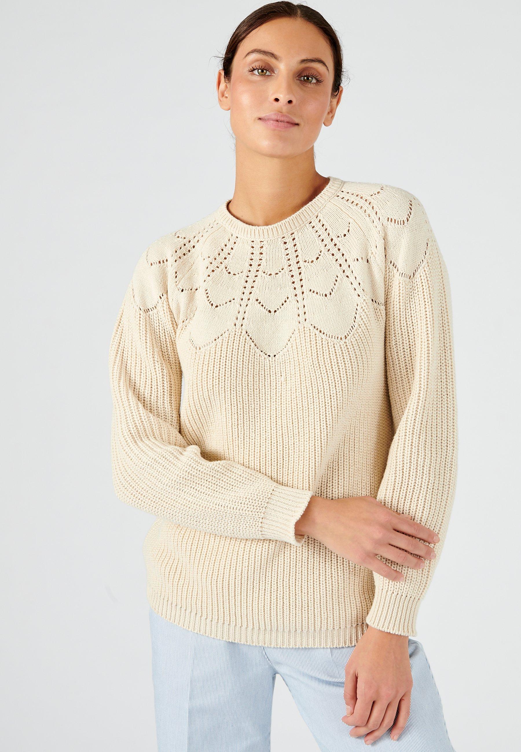 Pullover Mit Ajour-details. Damen Braun 50 von Damart