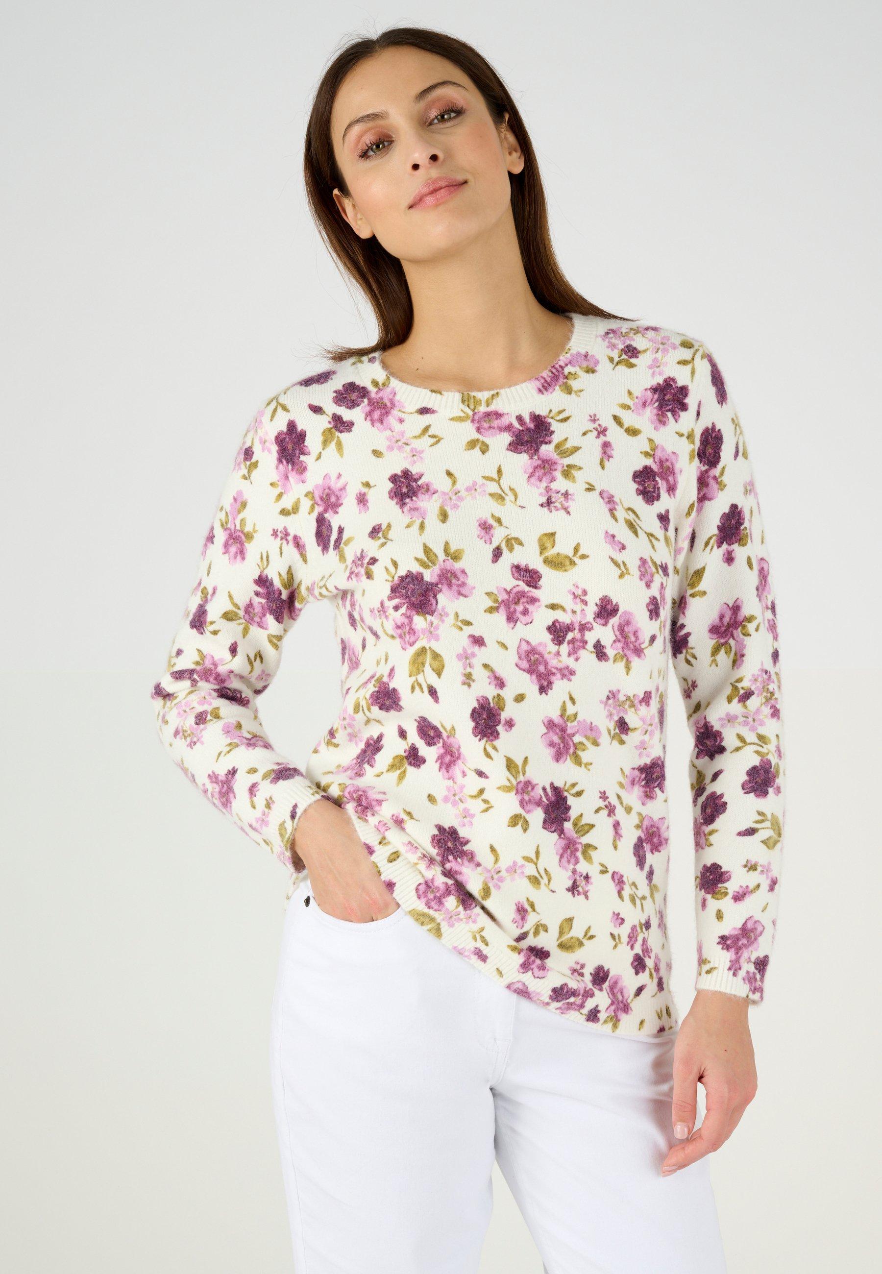 Pullover Mit Blumenprint Damen Violett 50 von Damart