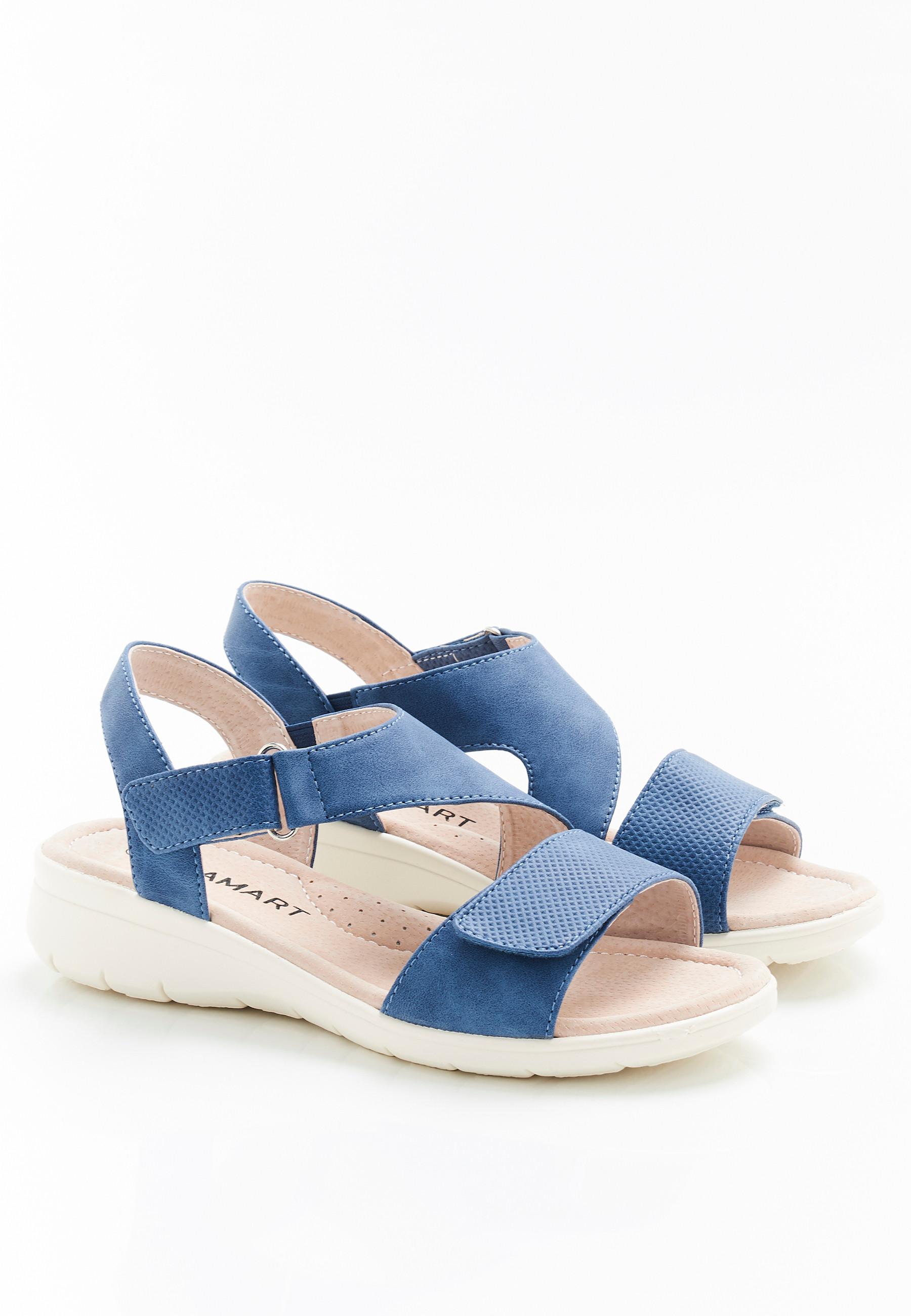 Sandalen Mit Keilabsatz, Komplett Zu Öffnen. Damen Blau 39 von Damart